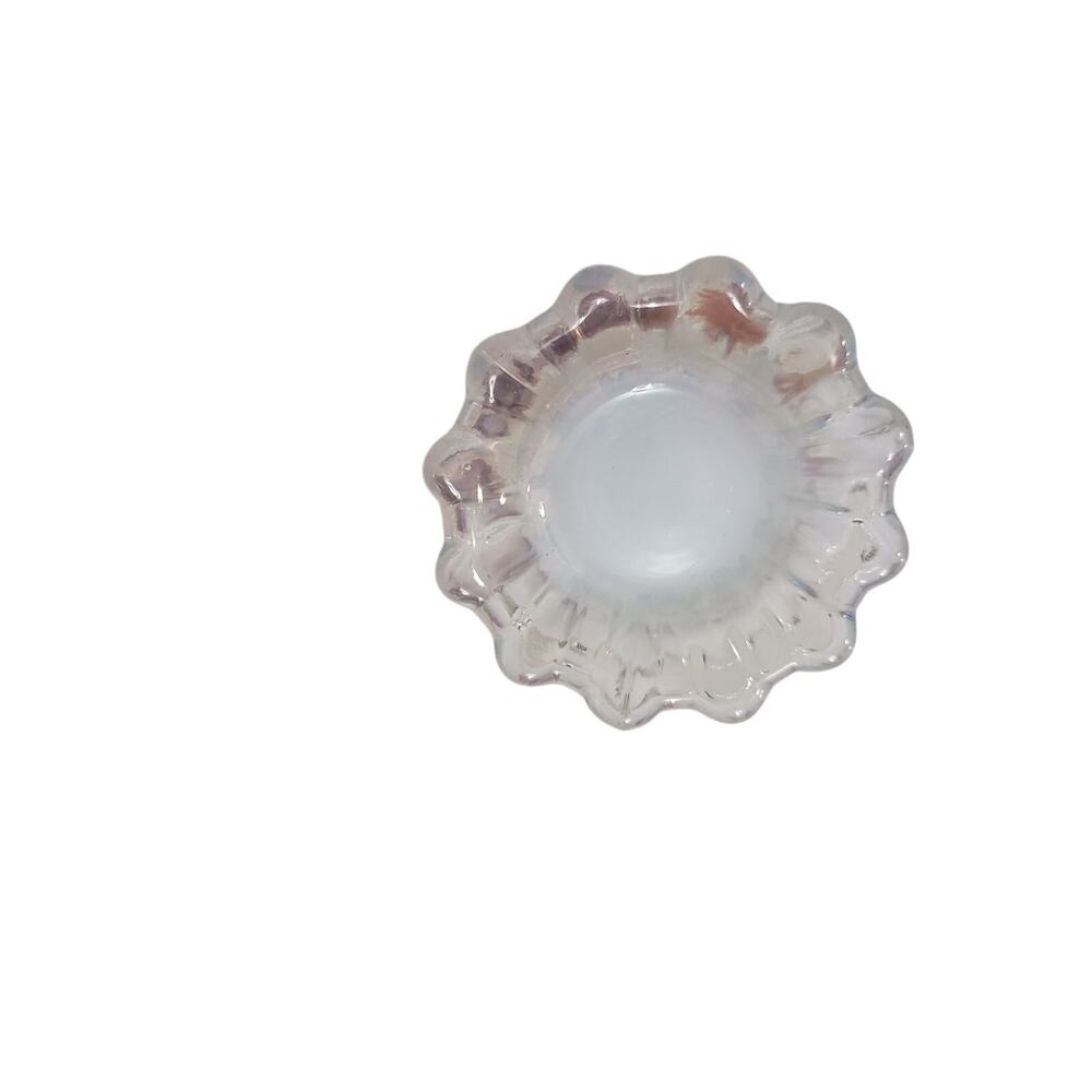 Fostoria White Opalescent Heirloom Glass candle holder. Luxurious, Classy - Picture 5 of 6